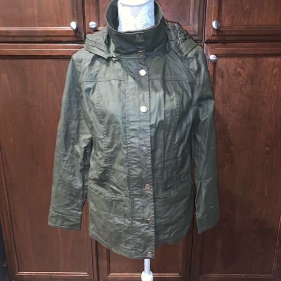 Tommy Hilfiger hooded waterproof jacket EUC sZ M - Picture 4 of 7